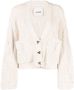 AERON Vest met knopen Beige - Thumbnail 1