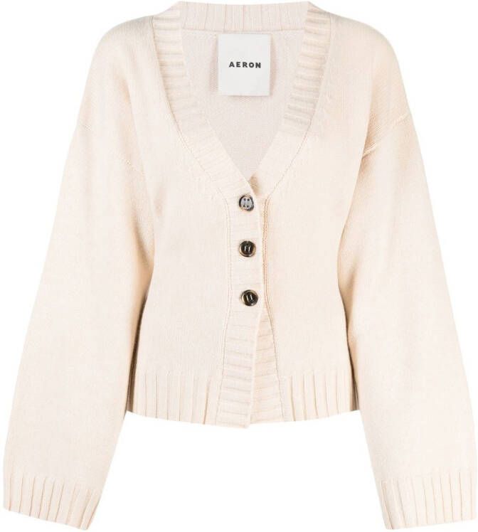 AERON Vest met V-hals Beige