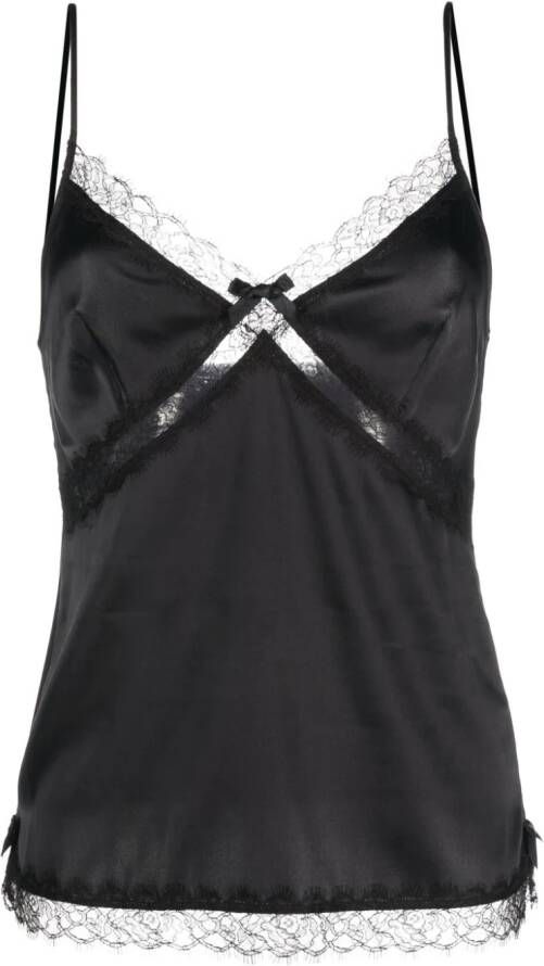 Agent Provocateur Gisele tanktop met kant Zwart