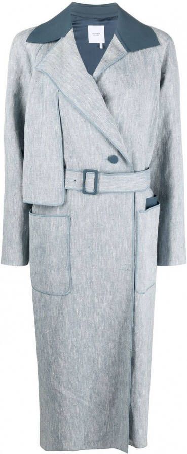 Agnona Oversized trenchcoat Blauw