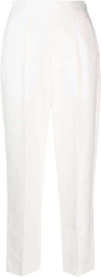 Agnona Pantalon met elastische tailleband Wit