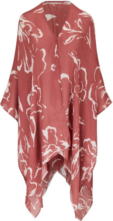 Agnona Poncho met print PPL