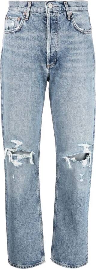 AGOLDE 90s jeans met gerafeld detail Blauw