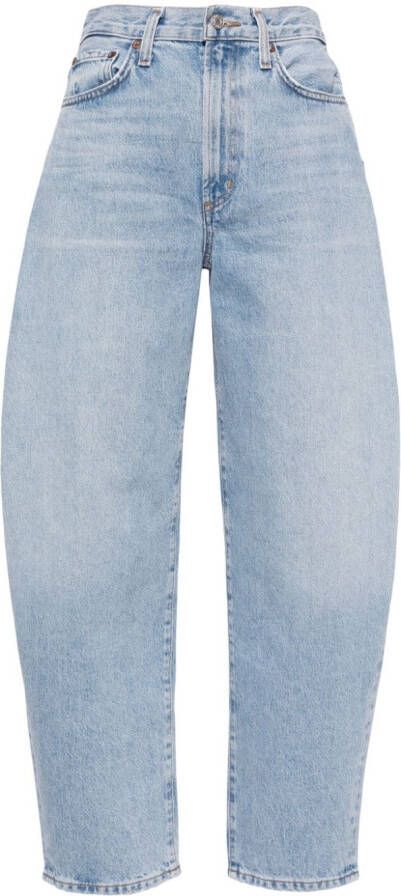 AGOLDE 90s jeans met gesmockte taille Blauw