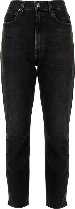 AGOLDE High waist jeans dames katoen Polyester 24 Zwart