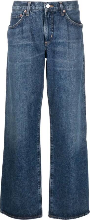 AGOLDE High waist straight jeans Blauw