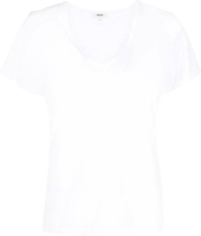 AGOLDE T-shirt met V-hals Wit