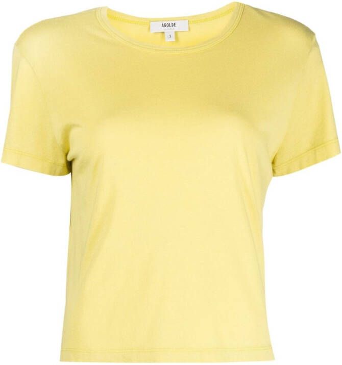 AGOLDE T-shirt met verlaagde schouders Geel