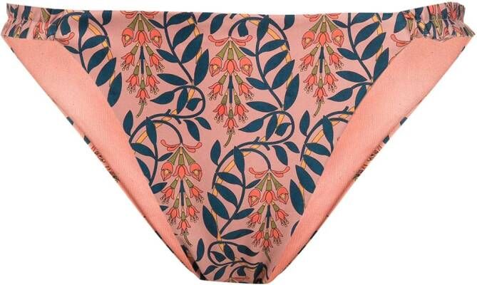 Agua By Agua Bendita Bikinislip met bloemenprint Roze