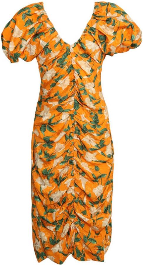 Agua By Agua Bendita Jurk met bloemenprint Oranje