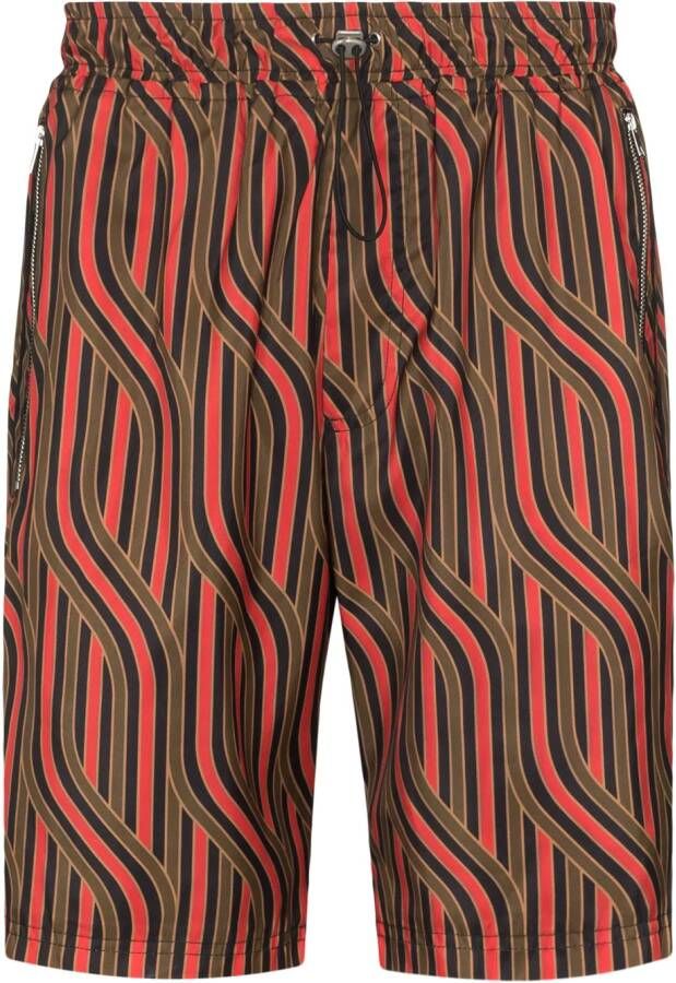 Ahluwalia Bermuda shorts met print Groen