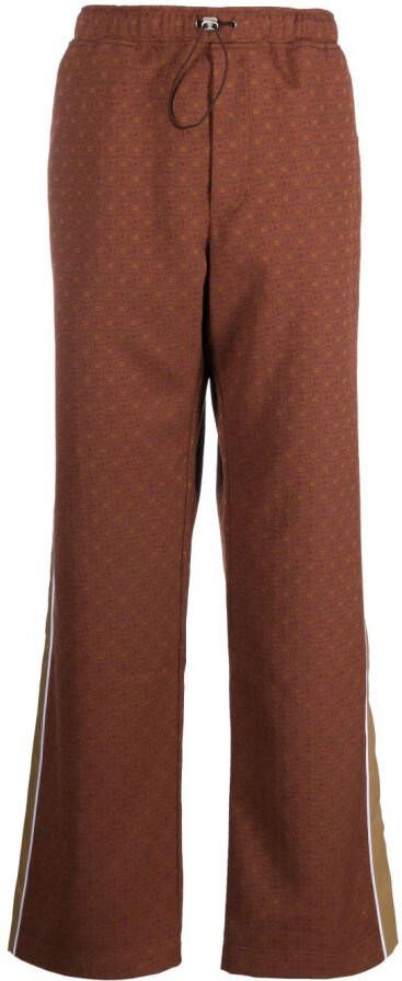 Ahluwalia Broek met jacquard Bruin