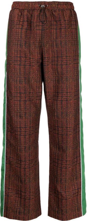 Ahluwalia Geruite broek Rood