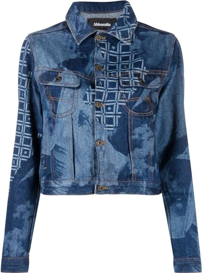 Ahluwalia Denim jack Blauw