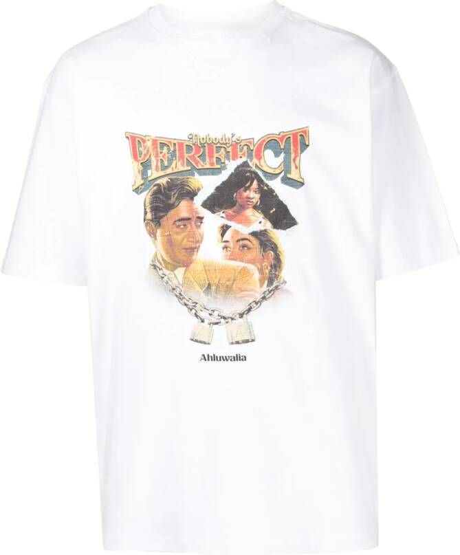 Ahluwalia T-shirt met print Wit