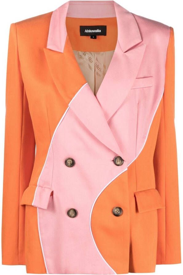 Ahluwalia Tweekleurige blazer Oranje