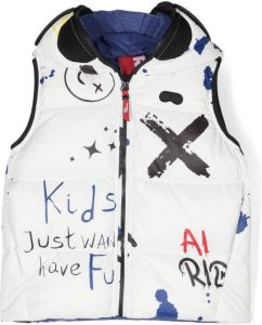 AI Riders on the Storm Young Bodywarmer met print Wit