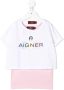 Aigner Kids Gelaagd T-shirt Wit - Thumbnail 1