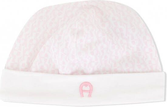 Aigner Kids Pet met logoprint Wit