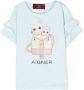 Aigner Kids T-shirt met kattenprint Blauw - Thumbnail 1
