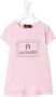 Aigner Kids T-shirt met stras logo Roze - Thumbnail 1
