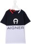Aigner Kids Tweekleurig T-shirt Blauw - Thumbnail 1