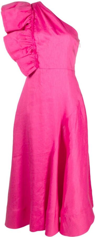 Aje Asymmetrische midi-jurk Roze