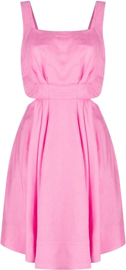 Aje Clara Mini-jurk met gestrikte rug Roze