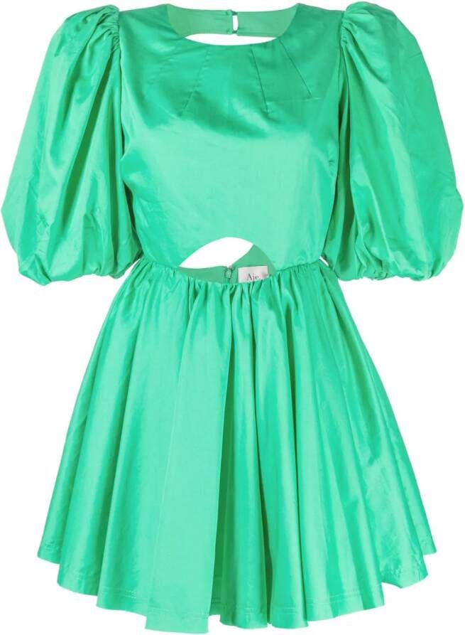 Aje Uitgesneden mini-jurk Groen