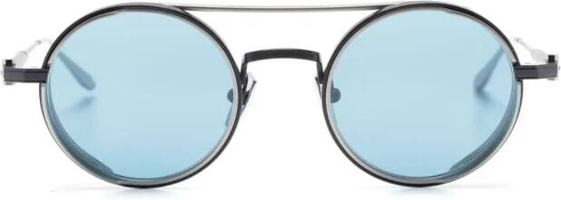 Akoni Zonnebril met rond montuur Blauw