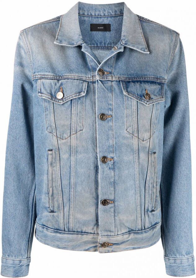 Alanui Denim jack Blauw