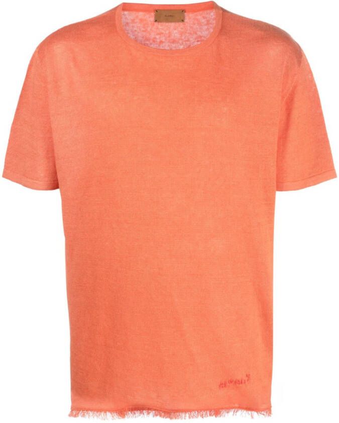 Alanui Linnen T-shirt Oranje