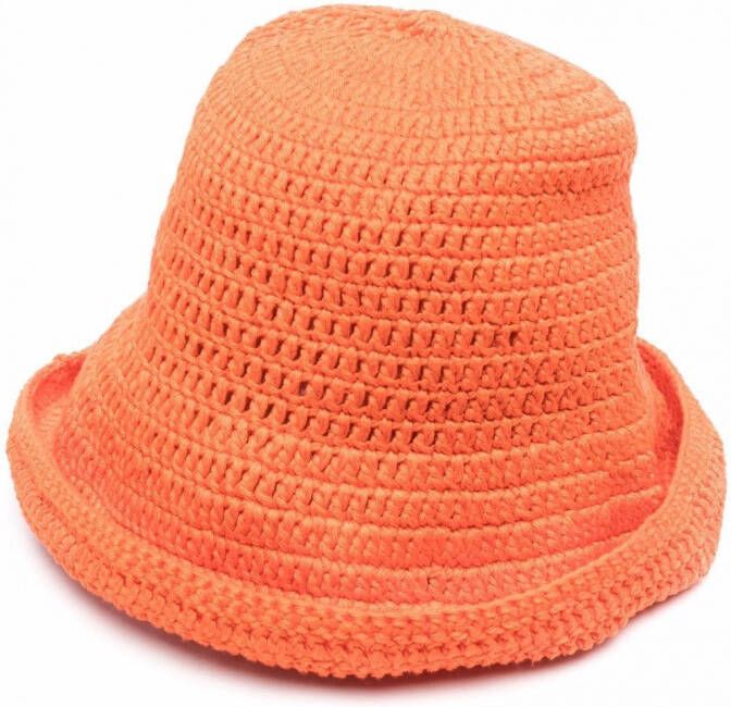 Alanui Gehaakte hoed Oranje