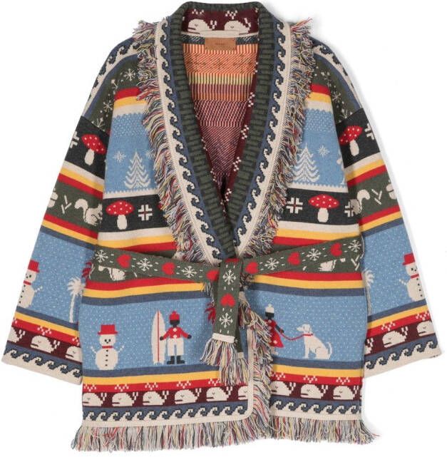 Alanui Kids Intarsia vest Blauw