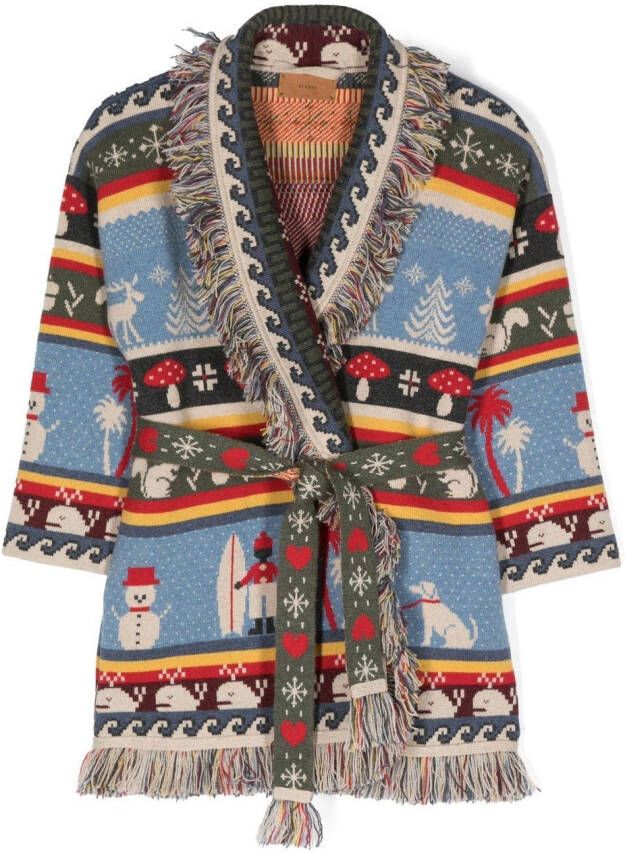 Alanui Kids Intarsia vest Beige