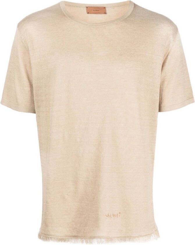 Alanui T-shirt met franje afwerking Beige