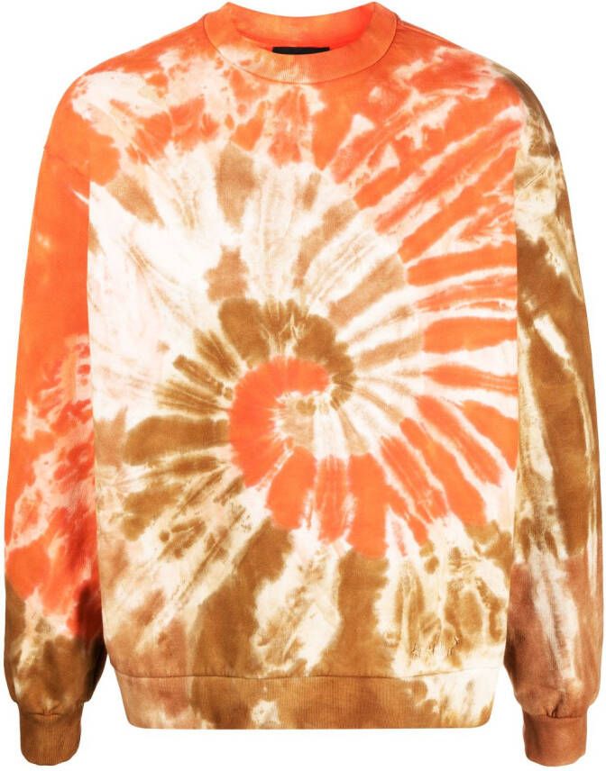 Alanui Sweater met tie-dye print Oranje