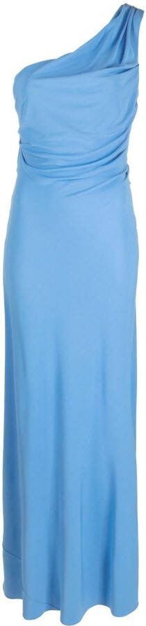 Alberta Ferretti Asymmetrische maxi-jurk Blauw