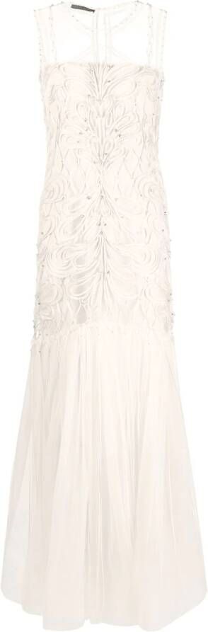 Alberta Ferretti Avondjurk met doorzichtig vlak Beige