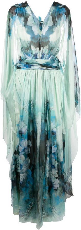 Alberta Ferretti Avondjurk met print Blauw