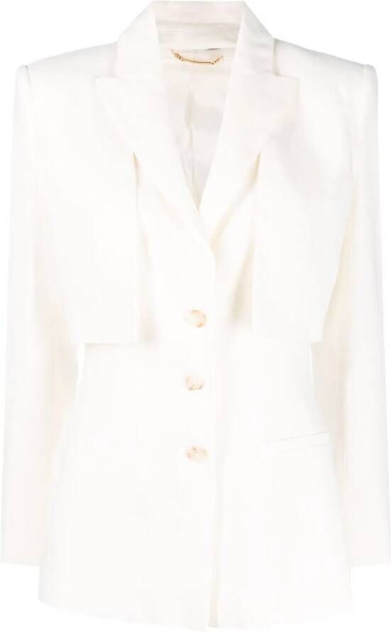 Alberta Ferretti Blazer met afneembaar vlak Beige