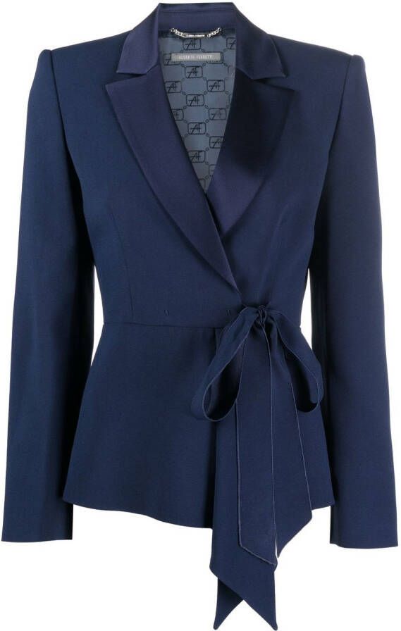 Alberta Ferretti Blazer met dubbele rij knopen Blauw