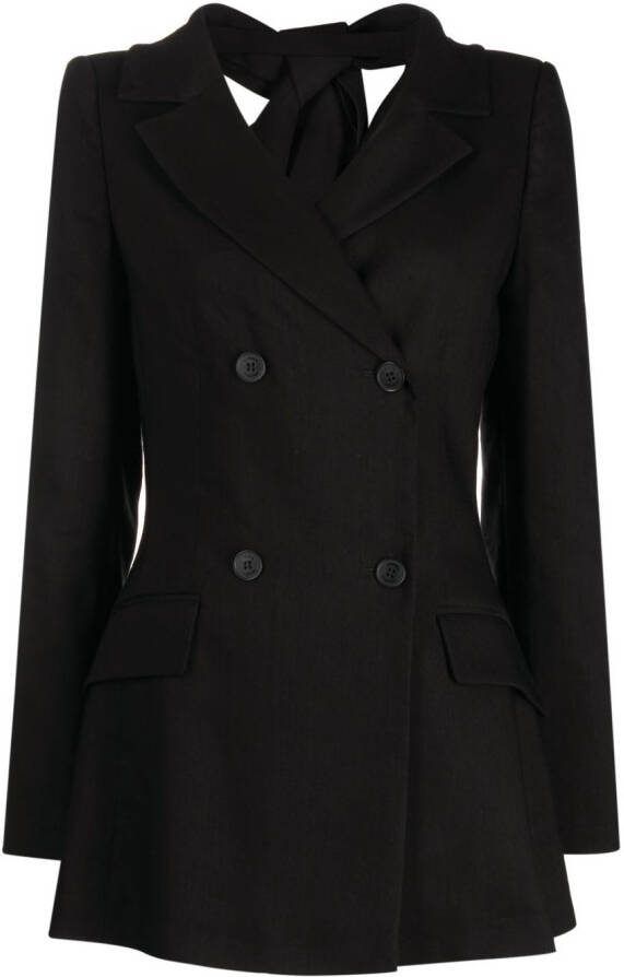 Alberta Ferretti Blazer met dubbele rij knopen Zwart