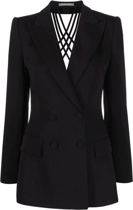 Alberta Ferretti Blazer met dubbele rij knopen Zwart