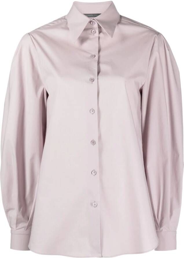 Alberta Ferretti Blouse met ballonmouwen Paars
