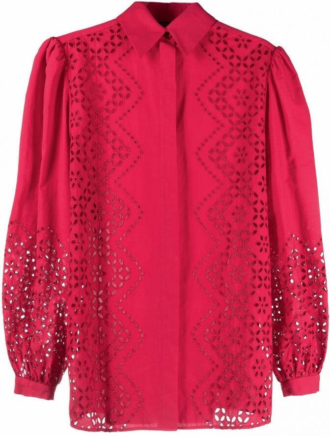 Alberta Ferretti Blouse met borduurwerk Roze