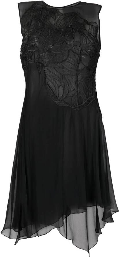 Alberta Ferretti Blouse met geborduurde bloemen Zwart
