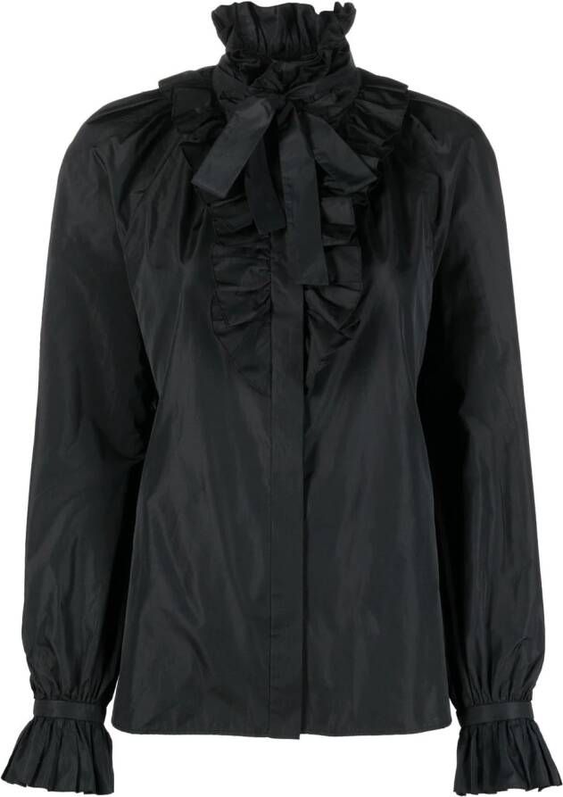 Alberta Ferretti Blouse met ruches Zwart