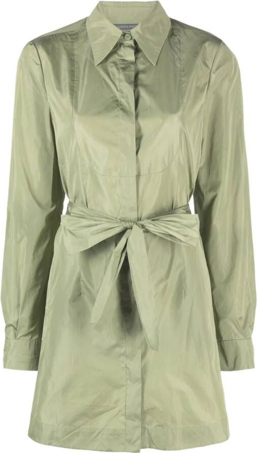 Alberta Ferretti Blousejurk met gestrikte taille Groen