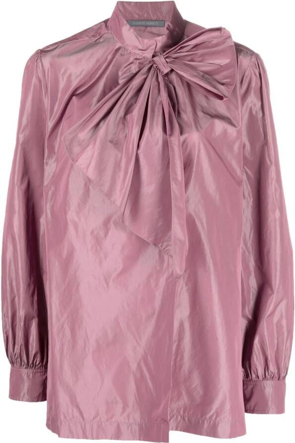 Alberta Ferretti Blouse met strikdetail Roze